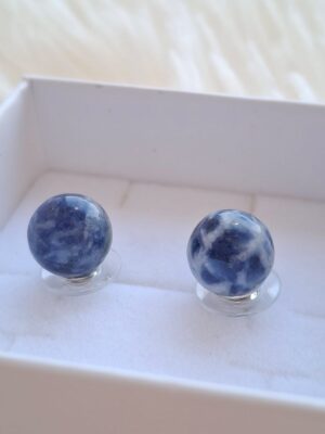 Orecchini di perle di sodalite da 10 mm